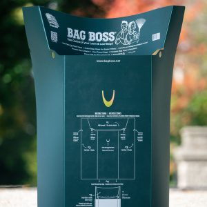 Bag boss outside with instructions